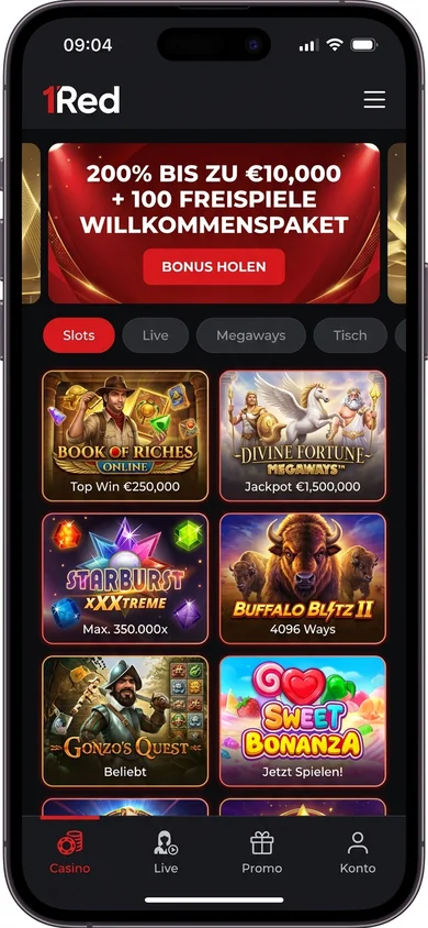 Mobile Erfahrung im Browser – 1Red